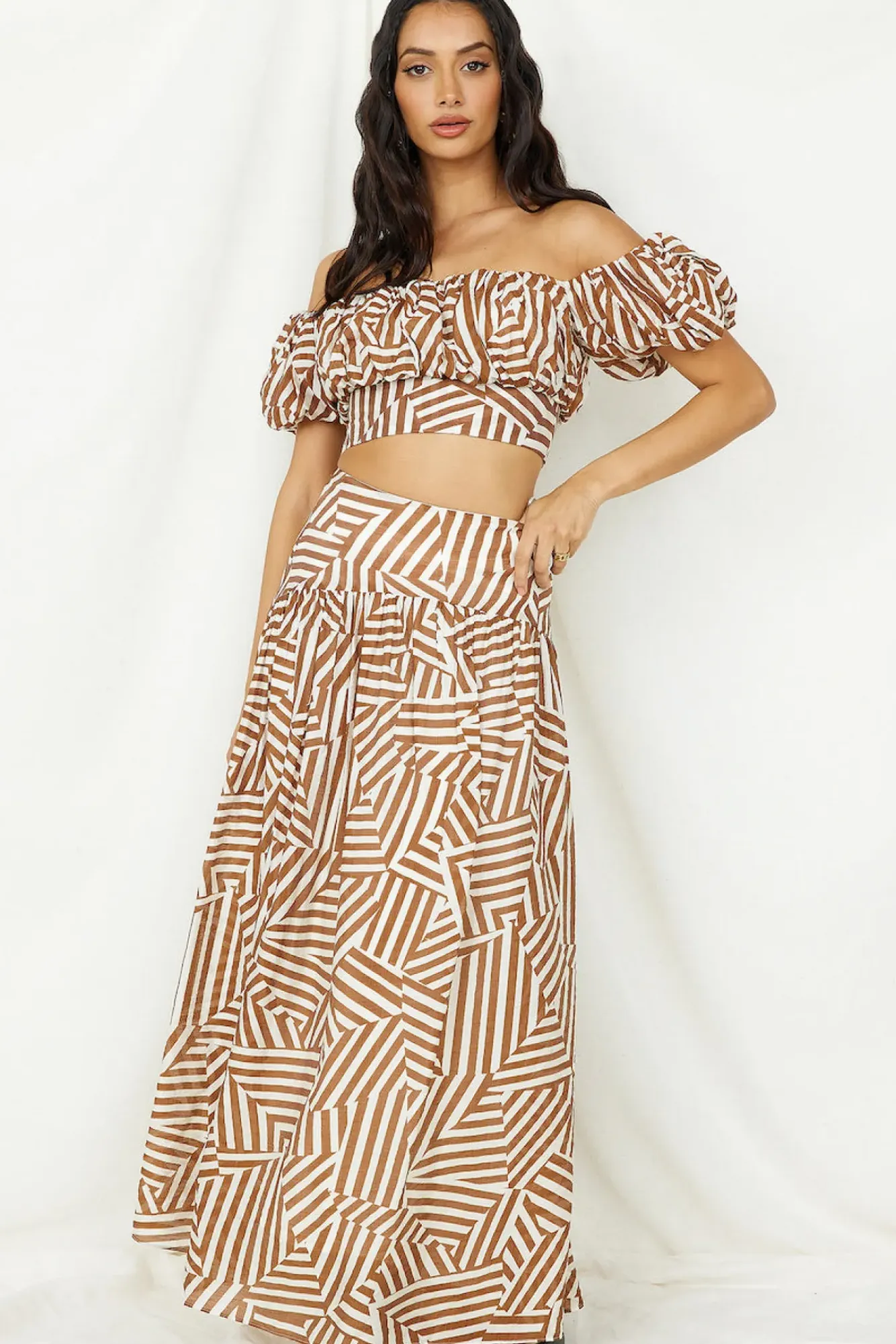 Skirts|Skirt And Top Sets>Hello Molly Blazing Sun Set Tan