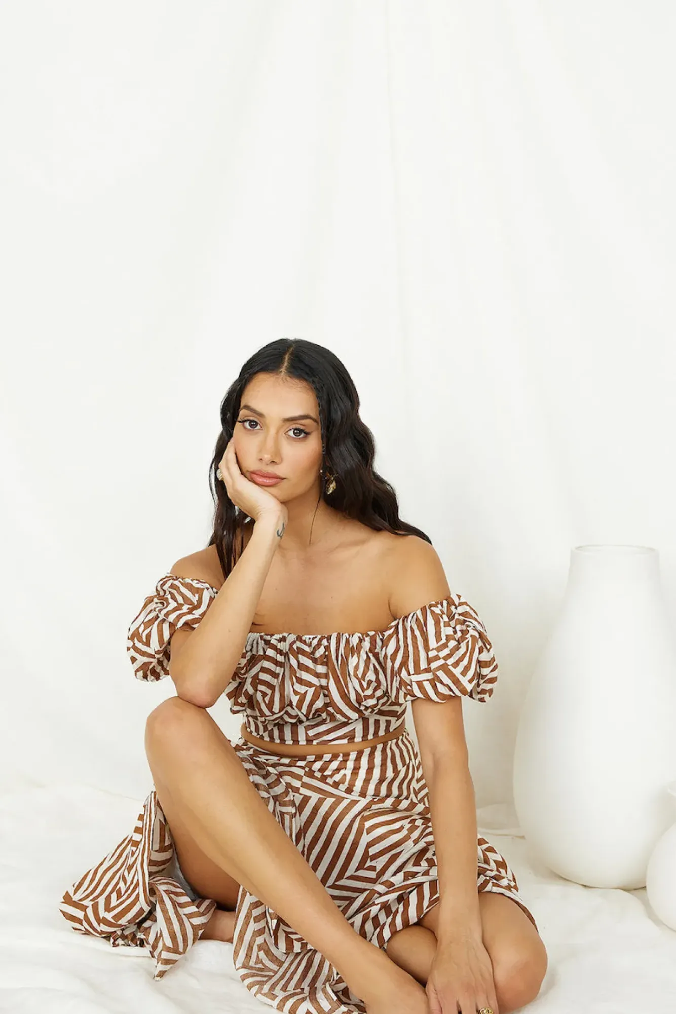 Skirts|Skirt And Top Sets>Hello Molly Blazing Sun Set Tan