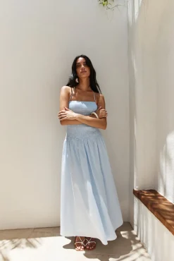 Wedding Guest Dresses|Vacation Dresses>Hello Molly Blessed Destiny Maxi Dress Blue
