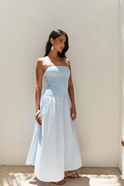 Wedding Guest Dresses|Vacation Dresses>Hello Molly Blessed Destiny Maxi Dress Blue