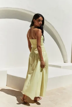 Cocktail Dresses|Vacation Dresses>Hello Molly Blessed Destiny Maxi Dress Yellow