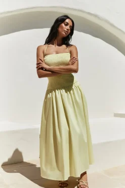 Cocktail Dresses|Vacation Dresses>Hello Molly Blessed Destiny Maxi Dress Yellow