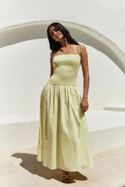 Cocktail Dresses|Vacation Dresses>Hello Molly Blessed Destiny Maxi Dress Yellow