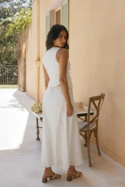 Skirt And Top Sets>Hello Molly Blissful Bay Set White