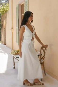 Skirt And Top Sets>Hello Molly Blissful Bay Set White