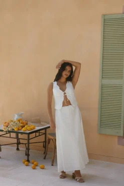 Skirt And Top Sets>Hello Molly Blissful Bay Set White