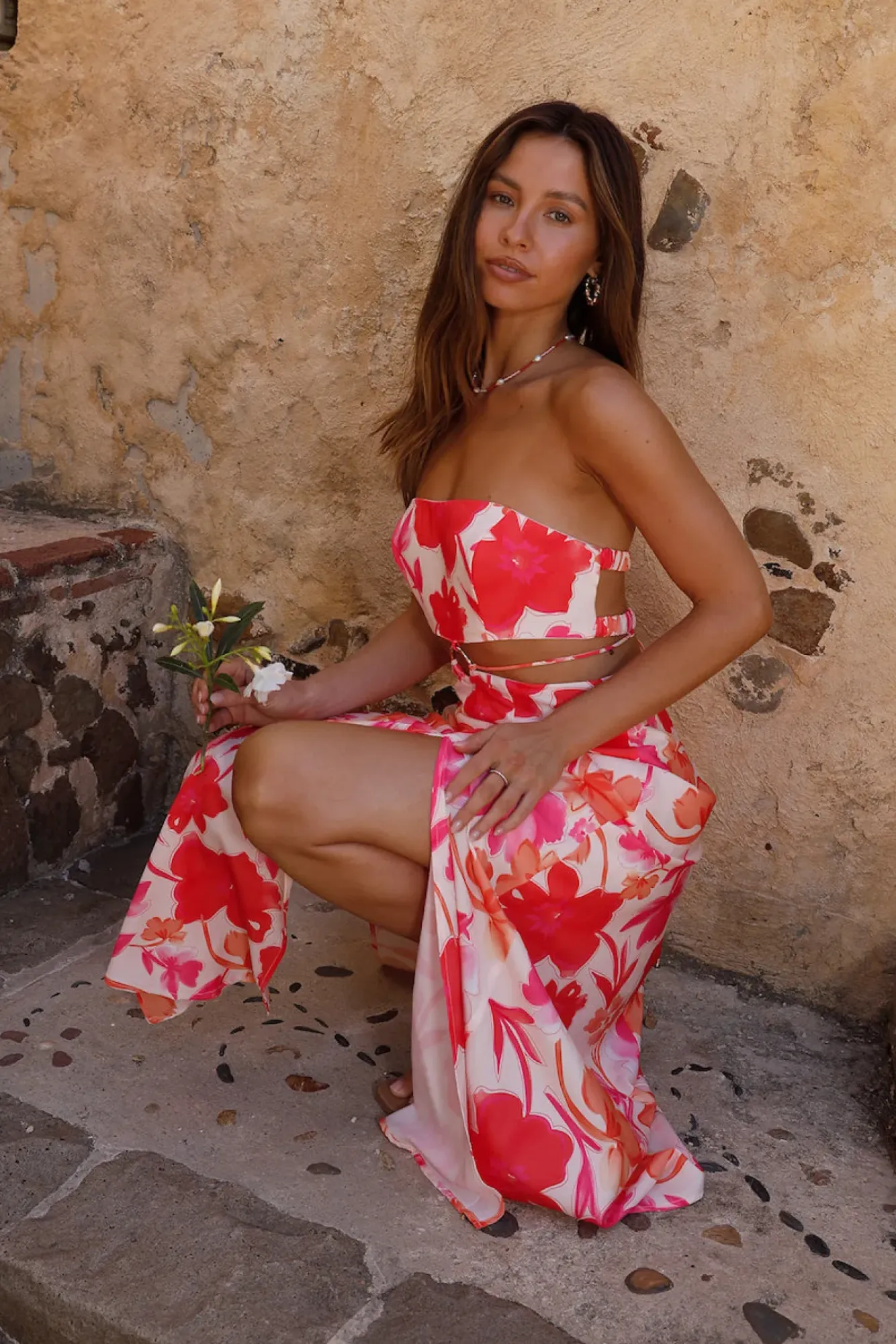 Cocktail Dresses|Spring Break Dresses>Hello Molly Blissful Strapless Maxi Dress Red