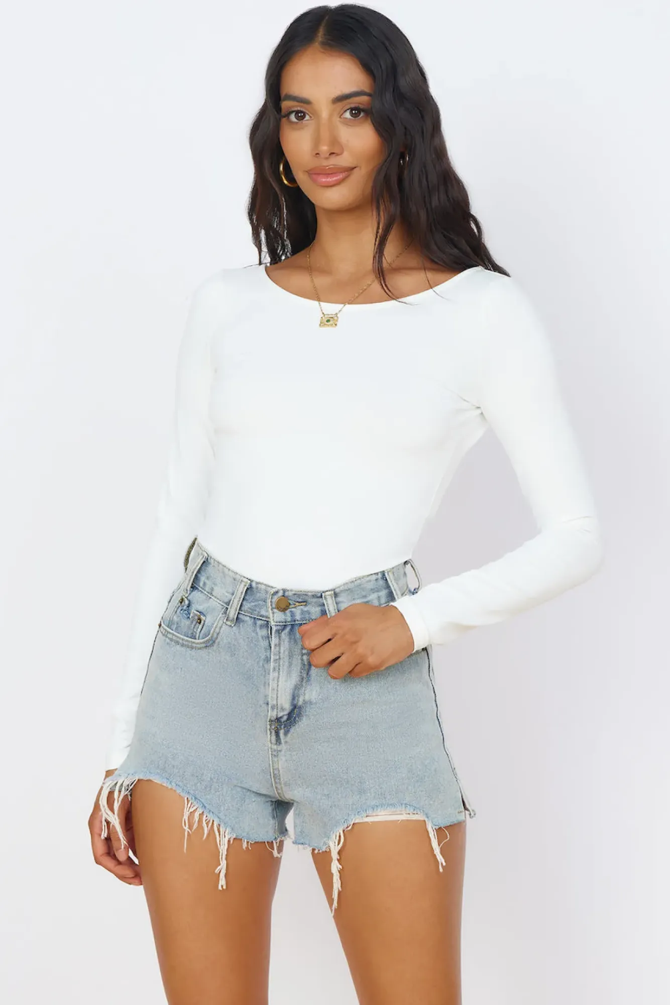 Cropped|Bodysuits>Hello Molly Blooming Beauty Bodysuit White
