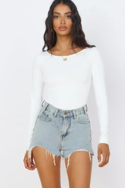 Cropped|Bodysuits>Hello Molly Blooming Beauty Bodysuit White