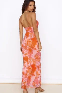 Date Night Dresses|Summer Dresses>Hello Molly Blooming Sunshine Maxi Dress Orange