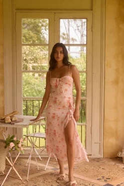 Wedding Guest Dresses|Date Night Dresses>Hello Molly Blossom Bliss Maxi Dress in Pink