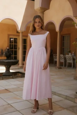 Wedding Guest Dresses|Date Night Dresses>Hello Molly Blossom Blooming Maxi Dress Pink