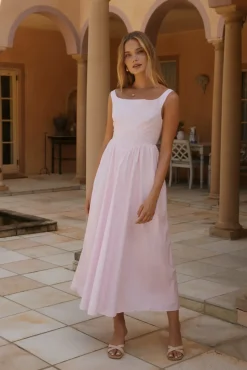 Wedding Guest Dresses|Date Night Dresses>Hello Molly Blossom Blooming Maxi Dress Pink