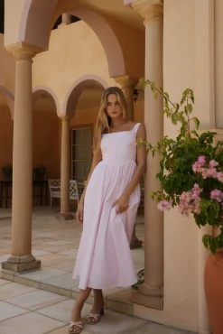 Wedding Guest Dresses|Date Night Dresses>Hello Molly Blossom Blooming Maxi Dress Pink