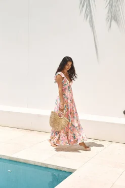 Brunch Dresses|Casual Dresses>Hello Molly Blossoming Love Maxi Dress Pink