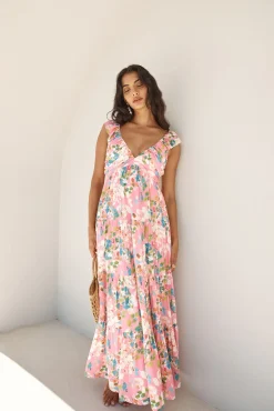 Brunch Dresses|Casual Dresses>Hello Molly Blossoming Love Maxi Dress Pink