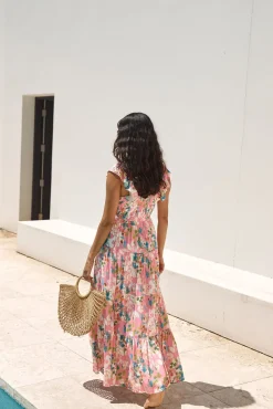 Brunch Dresses|Casual Dresses>Hello Molly Blossoming Love Maxi Dress Pink