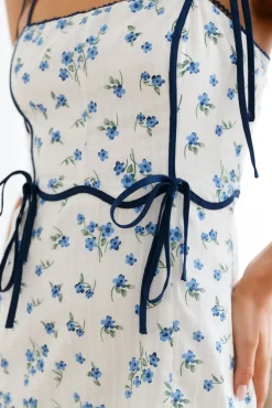 Spring Break Dresses|Brunch Dresses>Hello Molly Blossom Is Yours Mini Dress Blue