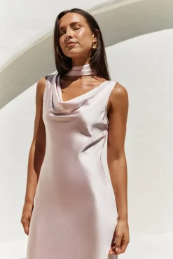 Wedding Guest Dresses|Formal Dresses>Hello Molly Blossom Kisses Satin Maxi Dress Pink