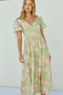 Vacation Dresses|Spring Break Dresses>Hello Molly Blossom Season Maxi Dress Green