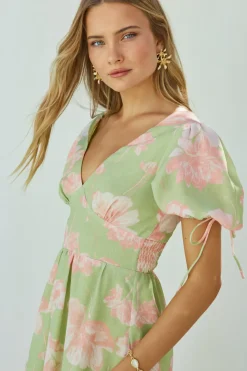 Vacation Dresses|Spring Break Dresses>Hello Molly Blossom Season Maxi Dress Green