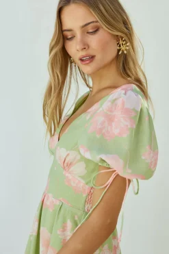 Vacation Dresses|Spring Break Dresses>Hello Molly Blossom Season Maxi Dress Green