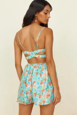 Rompers>Hello Molly Blossom Season Romper Blue