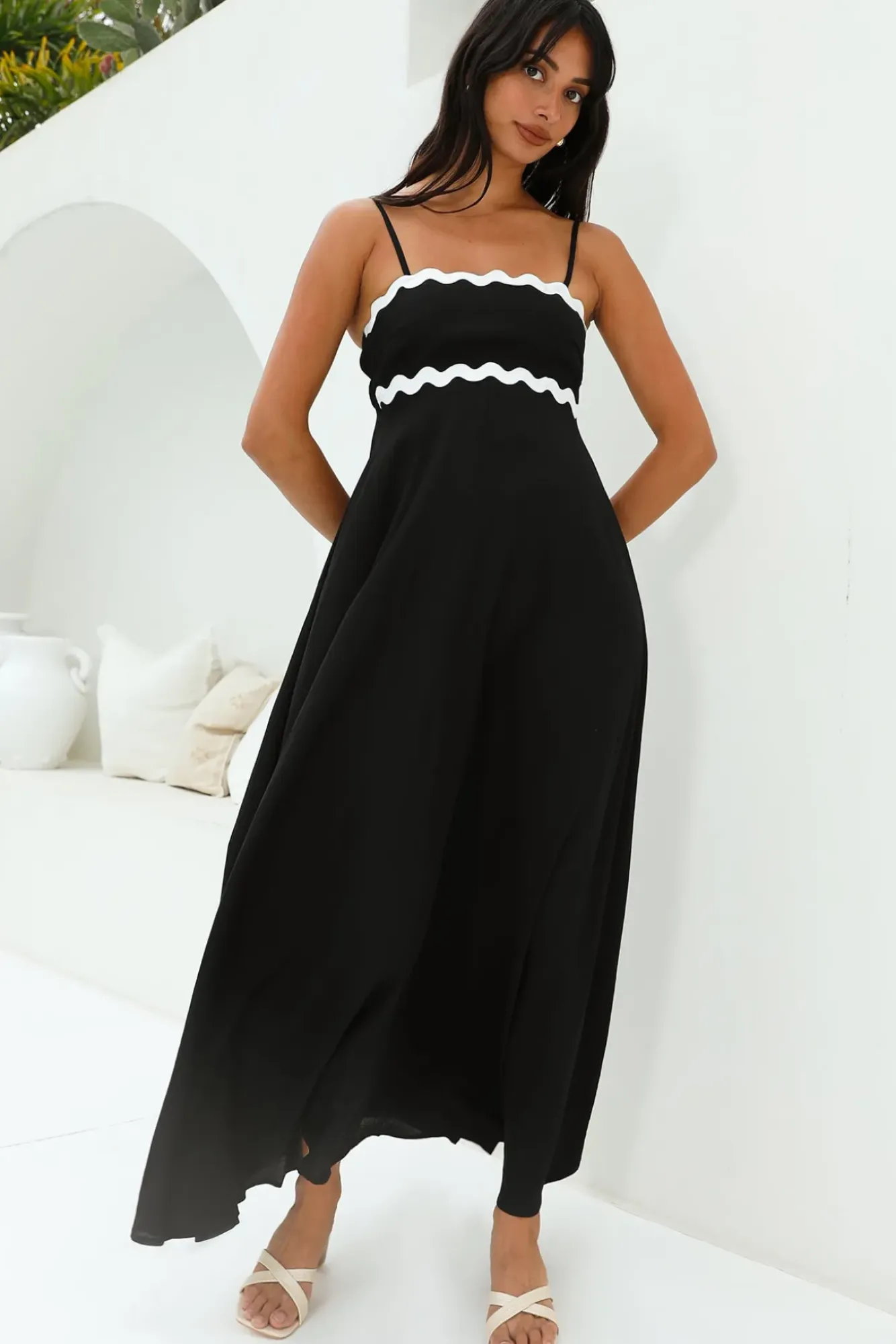 Vacation Dresses|Spring Break Dresses>Hello Molly Blowing Away Maxi Dress Black