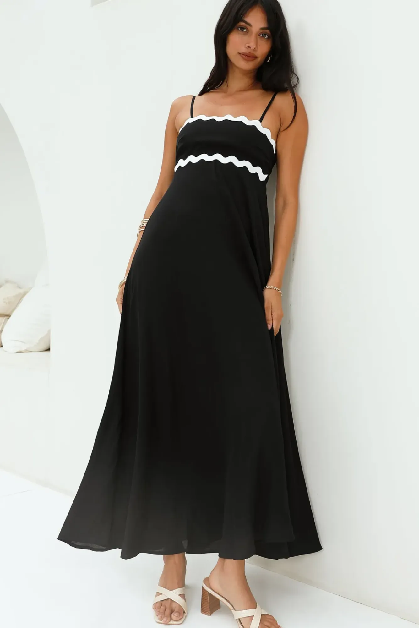 Vacation Dresses|Spring Break Dresses>Hello Molly Blowing Away Maxi Dress Black