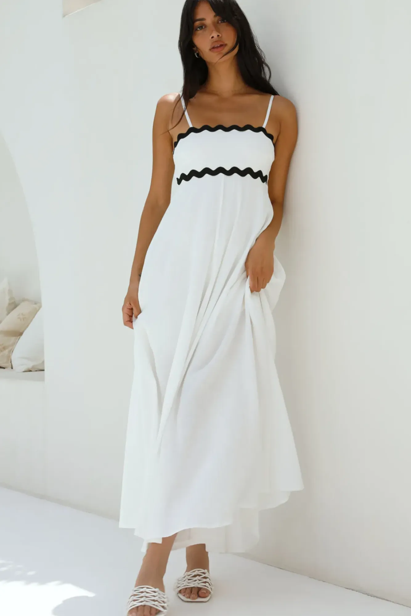 Vacation Dresses|Spring Break Dresses>Hello Molly Blowing Away Maxi Dress White