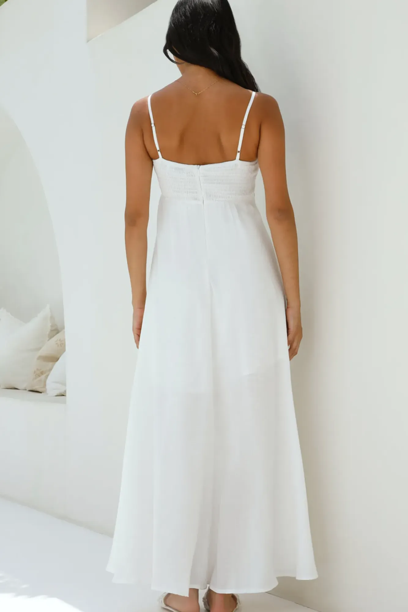Vacation Dresses|Spring Break Dresses>Hello Molly Blowing Away Maxi Dress White