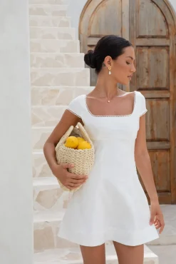 Vacation Dresses|Spring Break Dresses>Hello Molly Bon Voyage Mini Dress Cream