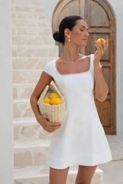 Vacation Dresses|Spring Break Dresses>Hello Molly Bon Voyage Mini Dress Cream