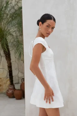 Vacation Dresses|Spring Break Dresses>Hello Molly Bon Voyage Mini Dress Cream