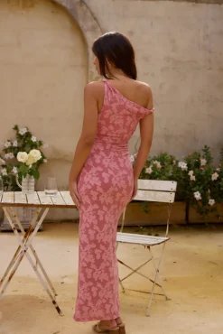 Formal Dresses|Cocktail Dresses>Hello Molly Breeze of Pink Maxi Dress Pink