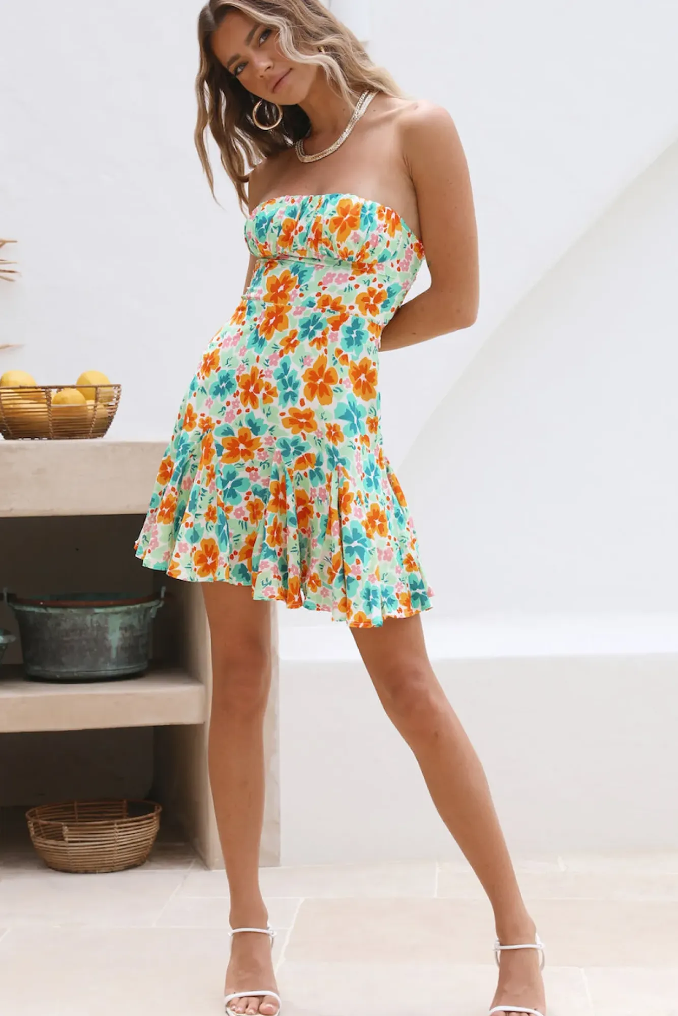 Casual Dresses|Mini Dresses>Hello Molly Breezy Mornings Dress Green