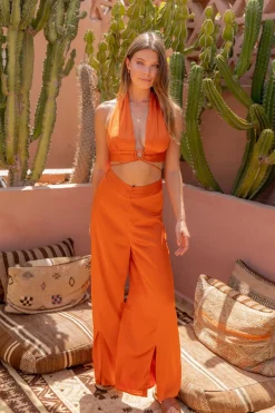 Pants|Cropped>Hello Molly Bright Existence Set Orange