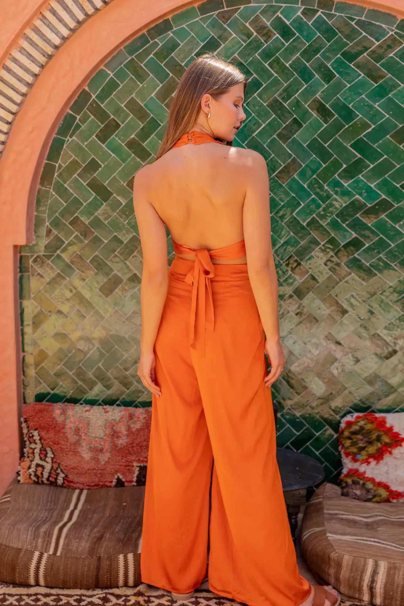 Pants|Cropped>Hello Molly Bright Existence Set Orange