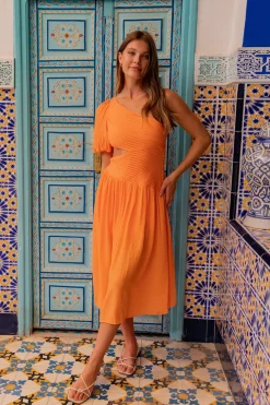 Spring Break Dresses|Maxi Dresses>Hello Molly Bright Romance Maxi Dress Orange