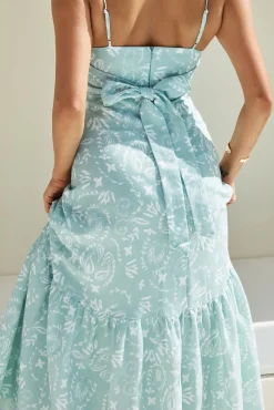 Vacation Dresses|Brunch Dresses>Hello Molly Bright Skies Maxi Dress Green