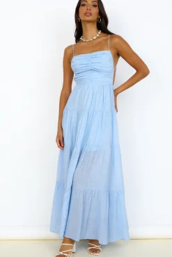 Vacation Dresses|Bump Friendly>Hello Molly Brooklyn Baby Maxi Dress Blue