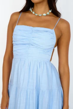 Vacation Dresses|Bump Friendly>Hello Molly Brooklyn Baby Maxi Dress Blue