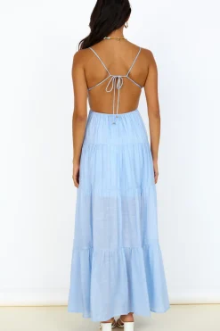 Vacation Dresses|Bump Friendly>Hello Molly Brooklyn Baby Maxi Dress Blue