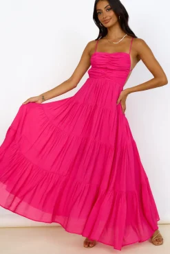 Vacation Dresses|Date Night Dresses>Hello Molly Brooklyn Baby Maxi Dress Pink