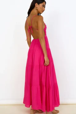 Vacation Dresses|Date Night Dresses>Hello Molly Brooklyn Baby Maxi Dress Pink