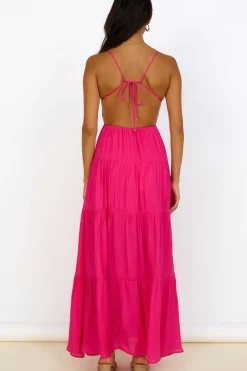 Vacation Dresses|Date Night Dresses>Hello Molly Brooklyn Baby Maxi Dress Pink