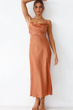Formal Dresses|Bridesmaid Dresses>Hello Molly Burning Stars Maxi Dress Rust