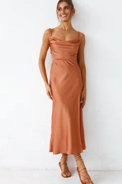 Formal Dresses|Bridesmaid Dresses>Hello Molly Burning Stars Maxi Dress Rust