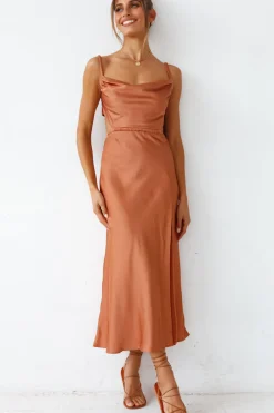 Formal Dresses|Bridesmaid Dresses>Hello Molly Burning Stars Maxi Dress Rust