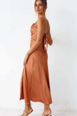 Formal Dresses|Bridesmaid Dresses>Hello Molly Burning Stars Maxi Dress Rust